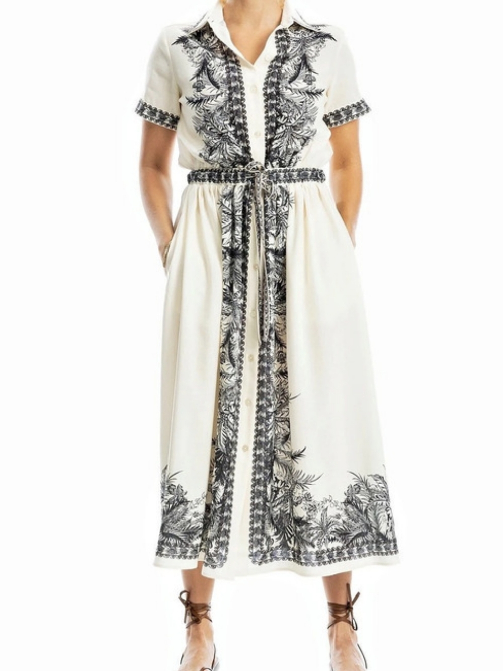 Max Studio Border Print Dress